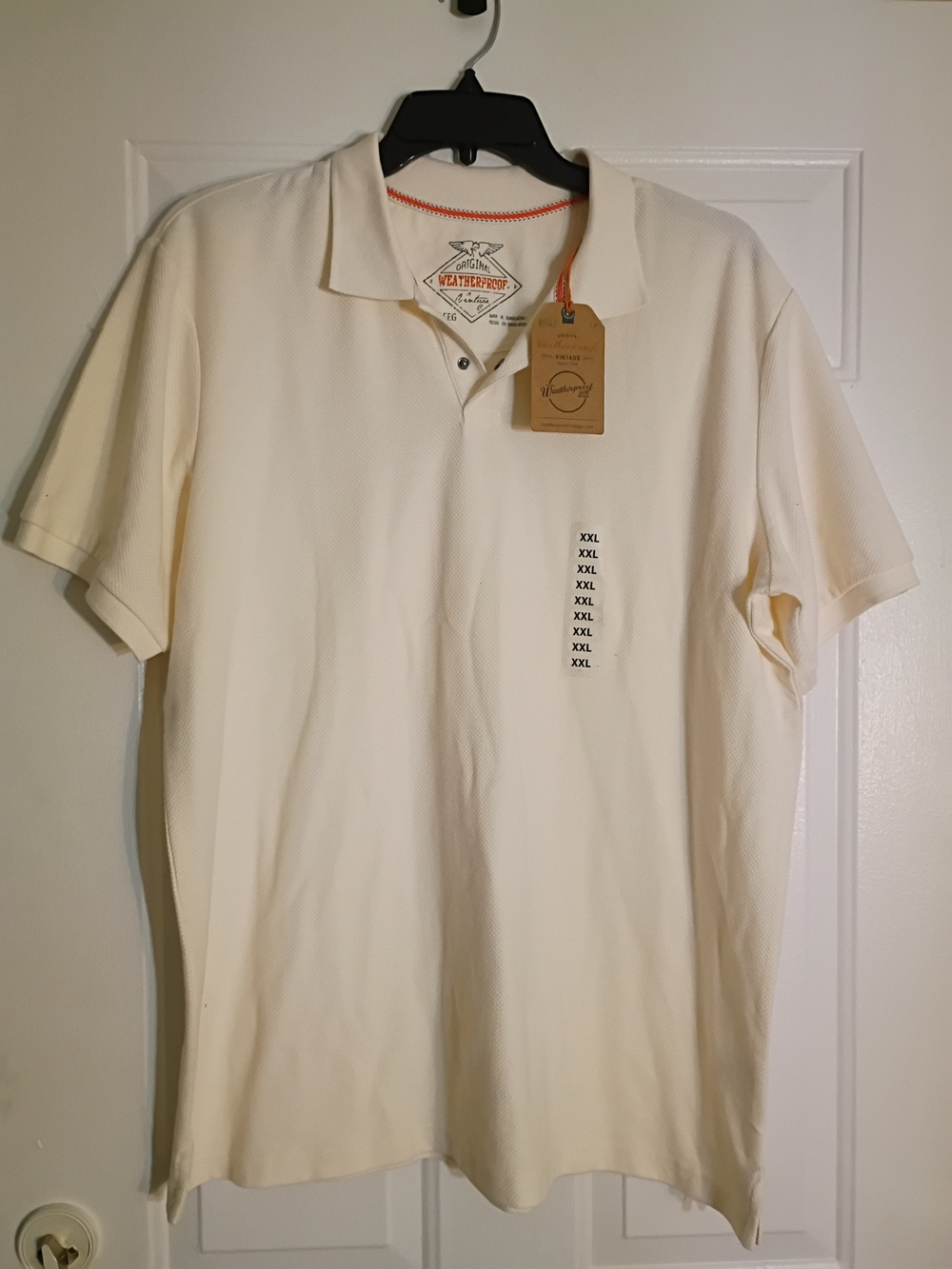 Weatherproof Men’s Cream Pique Polo